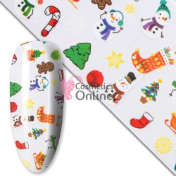 Folii de transfer cu modele de Craciun, Sarbatori de iarna F195